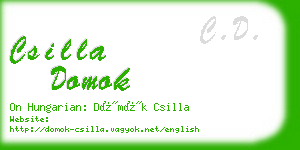 csilla domok business card